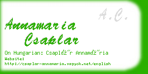 annamaria csaplar business card